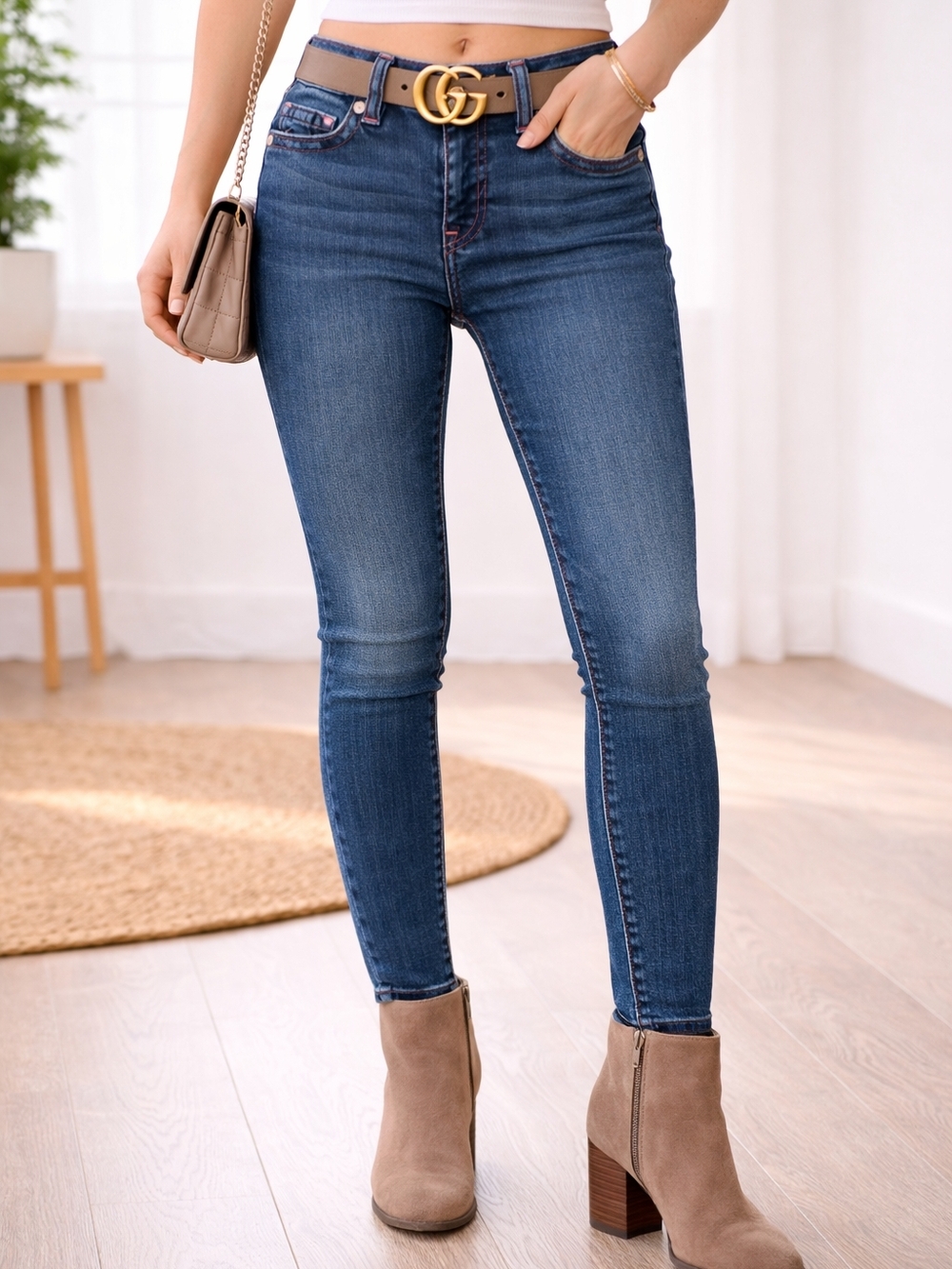 True Religion Jennie Curvy Skinny Jeans Size 27 Mid Rise Stretch Denim - Picture 1 of 5